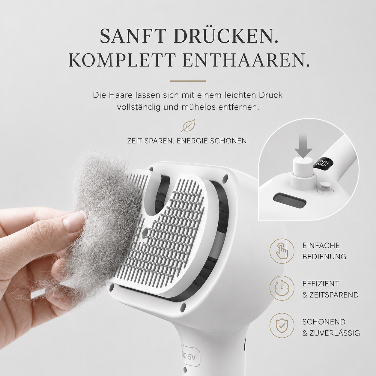 JOLUX AquaBrush™ 3-in-1 Dampfbürste für Hunde & Katzen